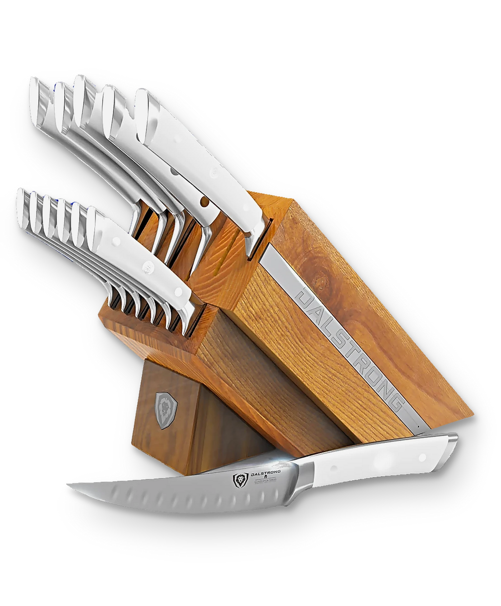12-Piece Block Set | White Handles | Gladiator Series | NSF Certified | Dalstrong ©