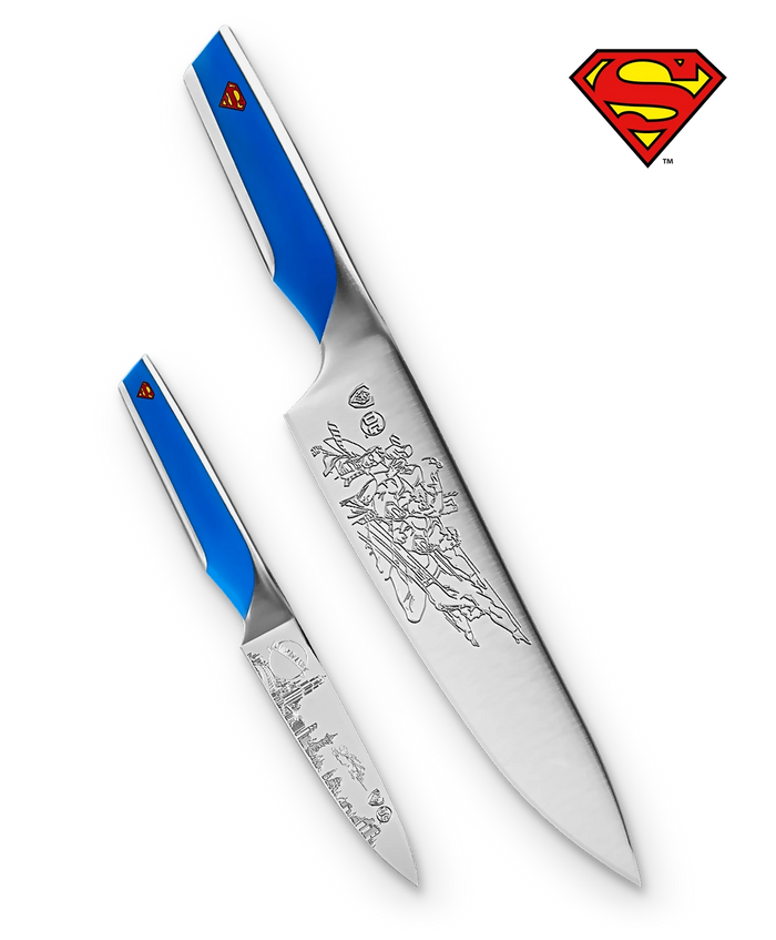 SUPERMAN™ Edition _ 2 Piece Set | SUPERMAN™ Edition | 8" Chef's Knife & 3.75" Paring Knife | Dalstrong © _ 1