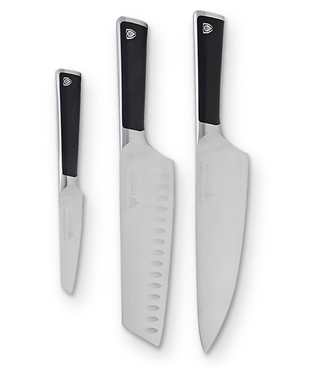 3-Piece Knife Set | Black Handle | Vanquish Series | NSF Certified | Dalstrong ©