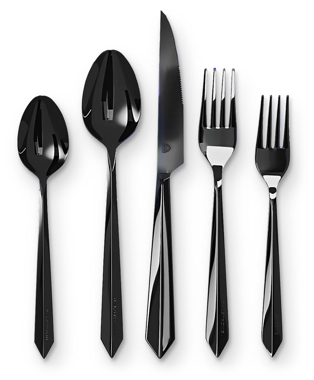 20-Piece Flatware Cutlery Set | Black Stainless Steel | Service for 4 | Dalstrong ©