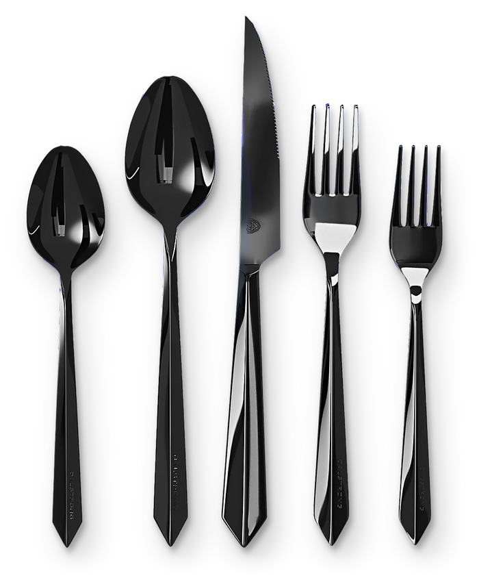 Dalstrong © _ 20-Piece Flatware Cutlery Set | Black Stainless Steel | Service for 4 | Dalstrong © _ 1