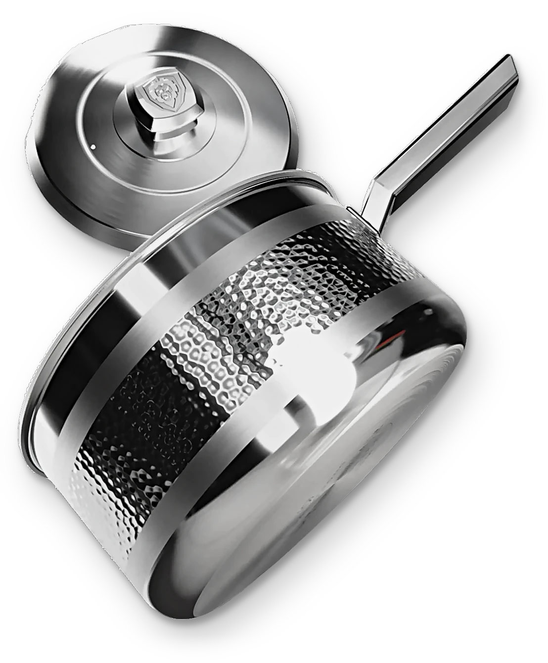 Avalon Series _ 3 Quart Stock Pot | Hammered Finish Silver | Avalon Series | Dalstrong © _ 1