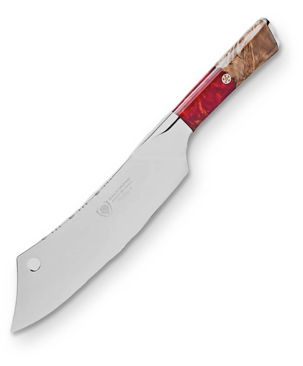 Chef & Cleaver Crixus Knife 8" | Red Handle | Valhalla Series | Dalstrong ©