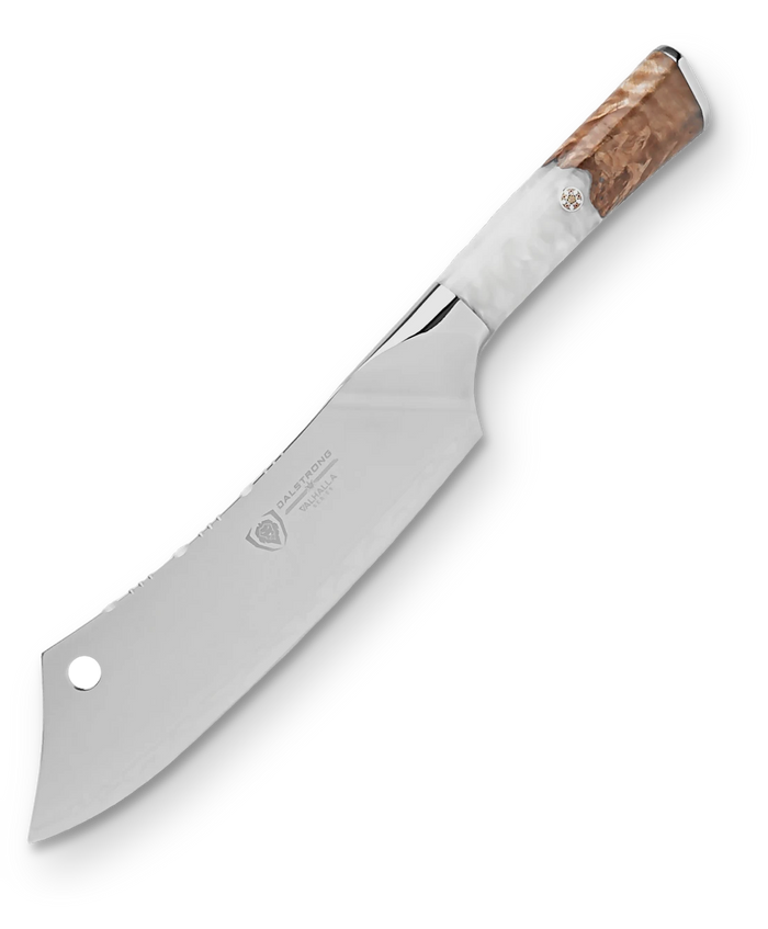Valhalla Series _ Chef & Cleaver Crixus Knife 8" | White Handle | Valhalla Series | Dalstrong © _ 1