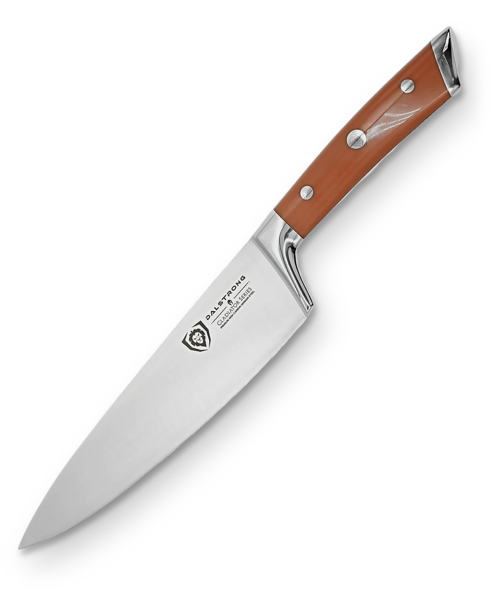 Chef Knife 8" | Orange ABS Handle | Gladiator Series | NSF Certified | Dalstrong ©