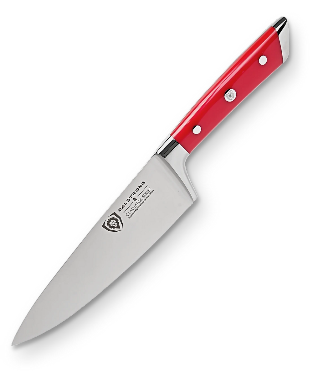 Chef's Knife 8" | Crimson Red Handle | Gladiator Series | NSF Certified | Dalstrong ©