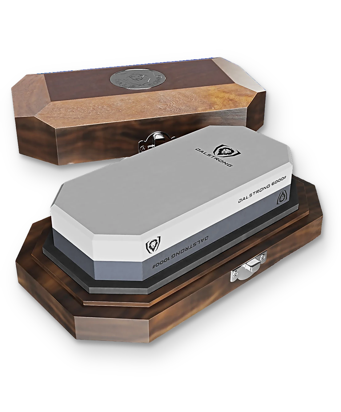 Dalstrong © _ #1000 / #6000 Grit Combo with Oak Storage Box | Portable Whetstone Kit | Dalstrong © _ 1