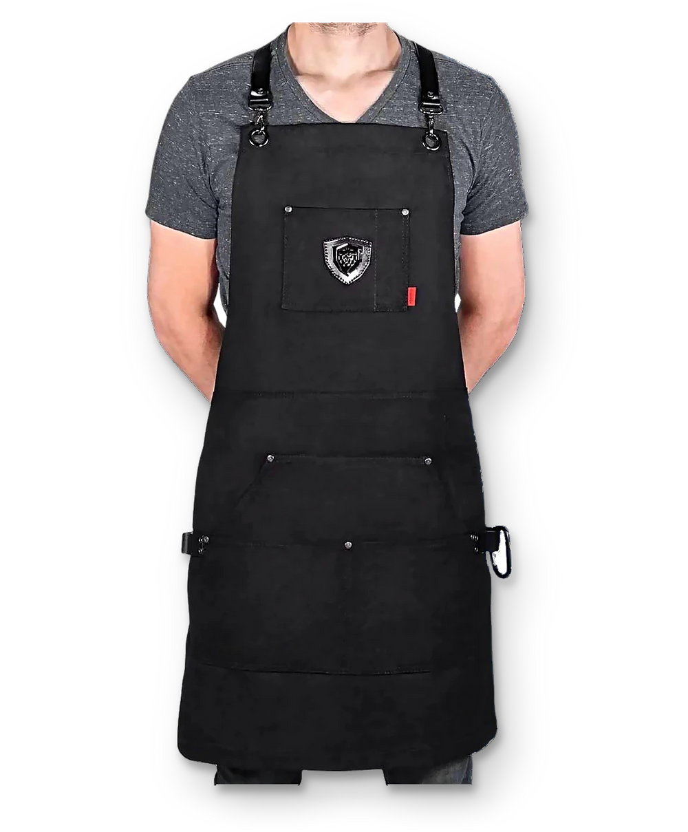 Sous Team Apron | Heavy-Duty Waxed Canvas | Professional Chef's Kitchen Apron | Dalstrong ©