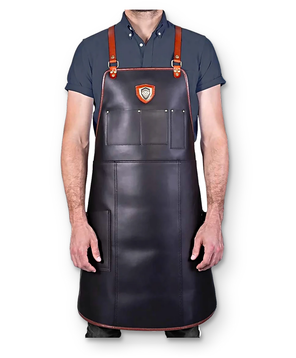 The Culinary Commander | Top-Grain Leather | Professional Chef's Kitchen Apron | Dalstrong ©