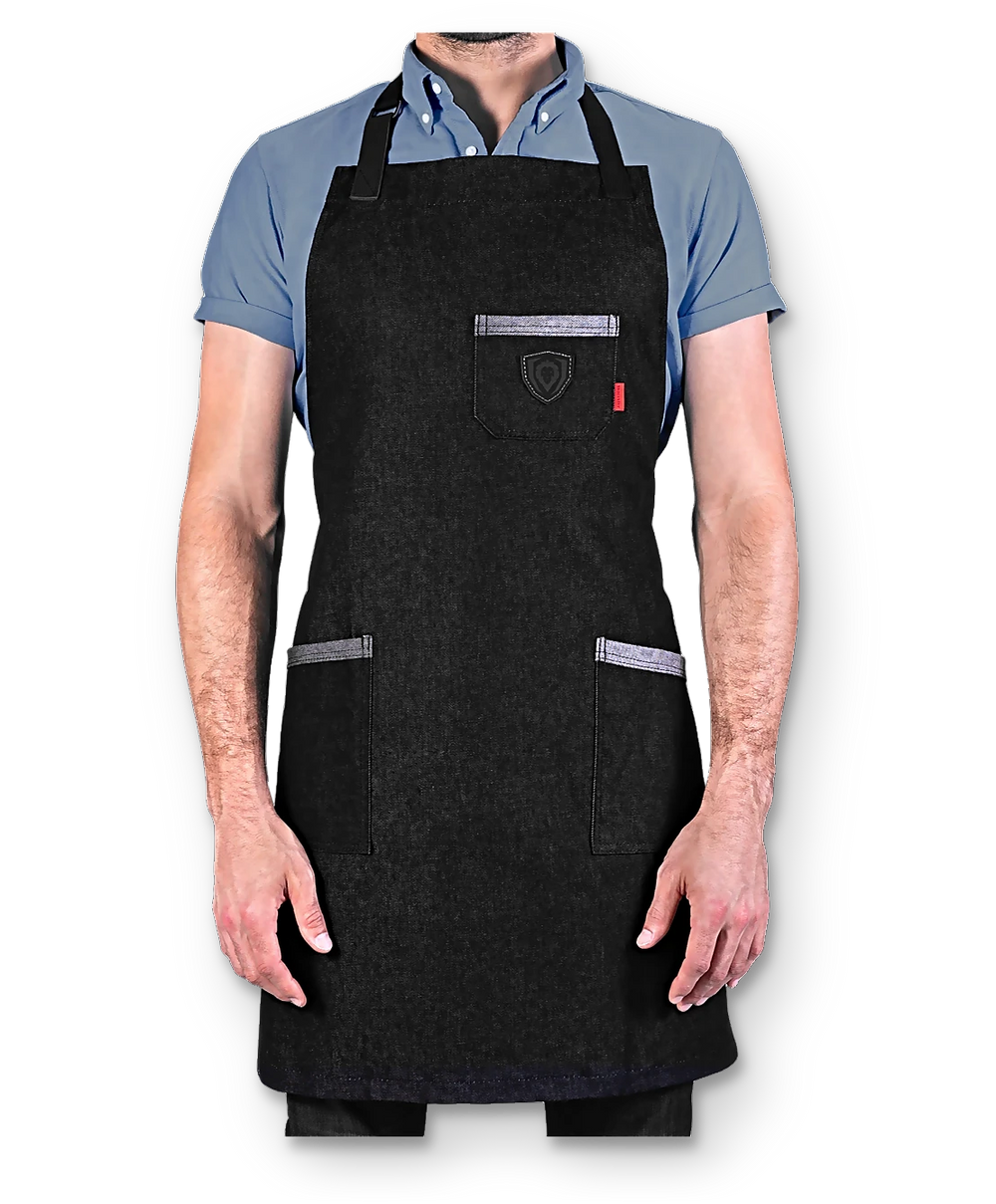 The Night Rider | Black Denim | Professional Chef's Kitchen Apron | Dalstrong ©