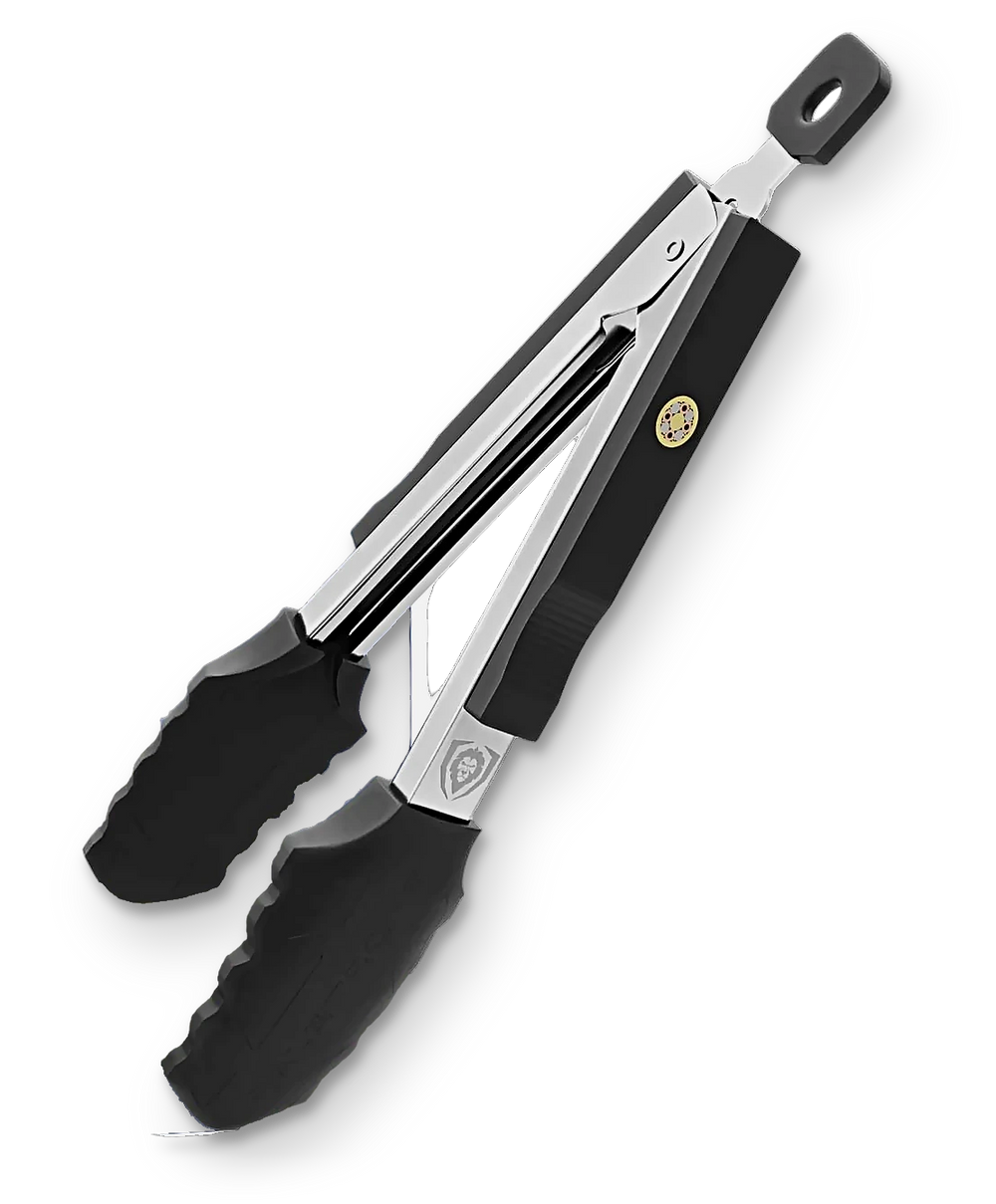 Food Tongs 9" | Scalloped Silicone Tips | Dalstrong ©
