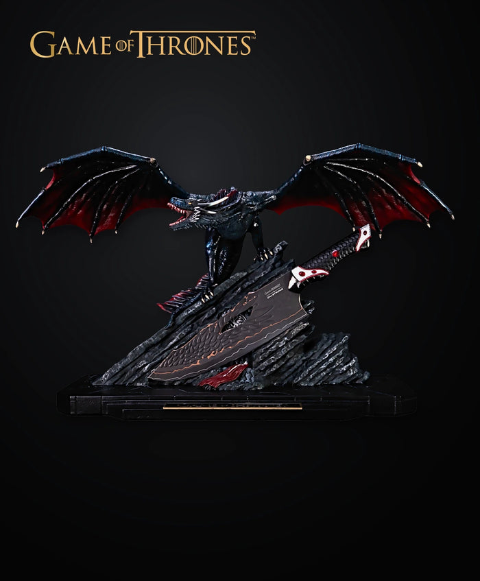 DALSTRONG _ Game of Thrones™ x StudioForge™ | Drogon's Fury™ | 8.5” Collector’s Chef Knife & Sculpted Display Stand _ 1