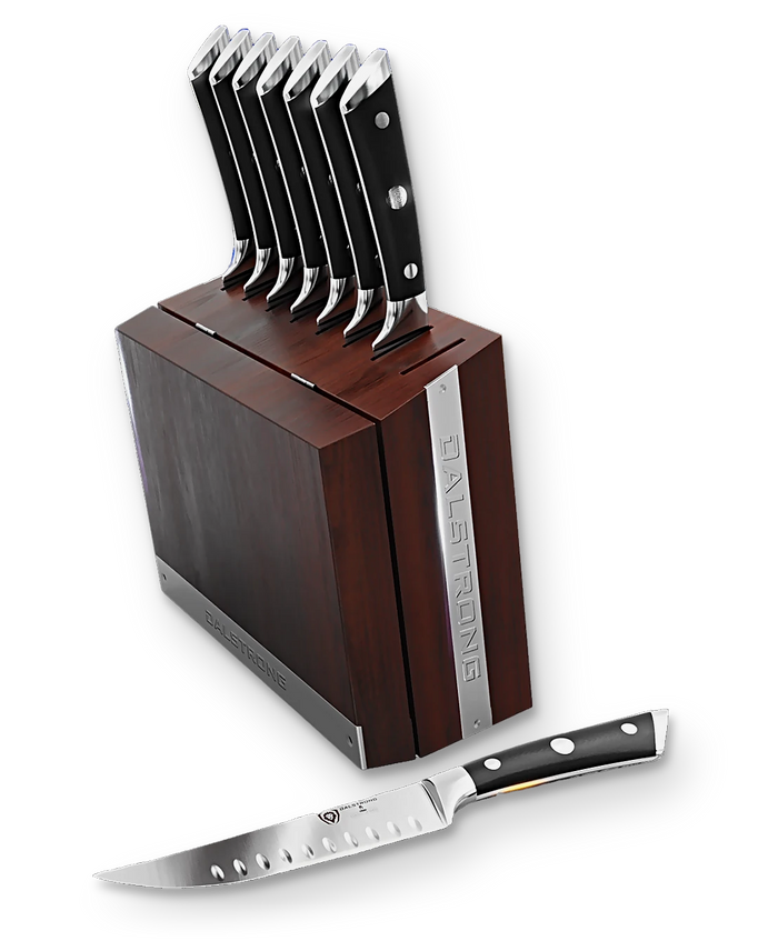 Gladiator Series _ 8-Piece Steak Knife Set with Storage Block | Gladiator Series | Knives NSF Certified | Dalstrong © _ 1