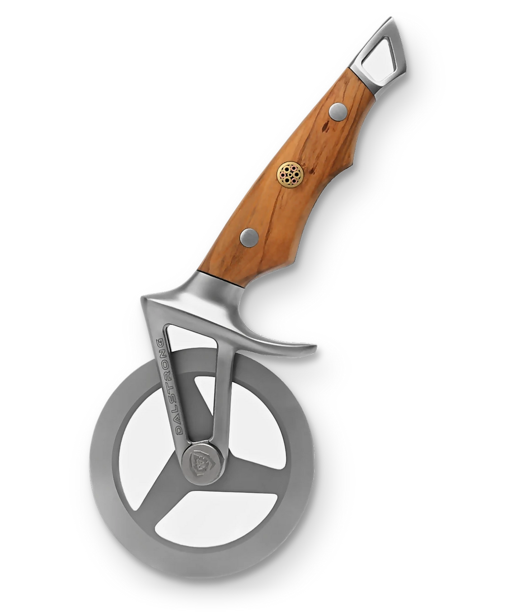 Pizza Wheel & Cutter | Olive Wood Handle | Wheel Series | Dalstrong ©