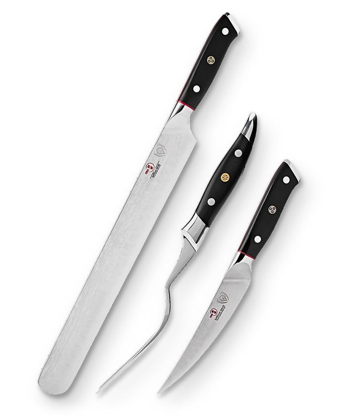 Shogun Series _ Slicing Knife 12" + Fillet Knife 6" + Meat Fork | Shogun Series | Elite _ 1