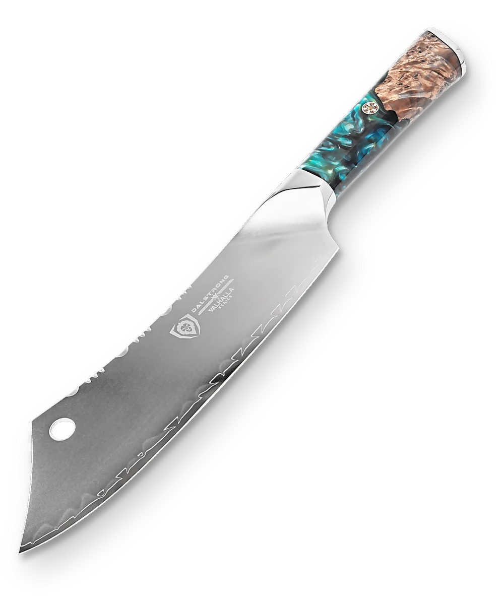 Chef & Cleaver Crixus Knife 8" | Green Handle | Valhalla Series | Dalstrong ©