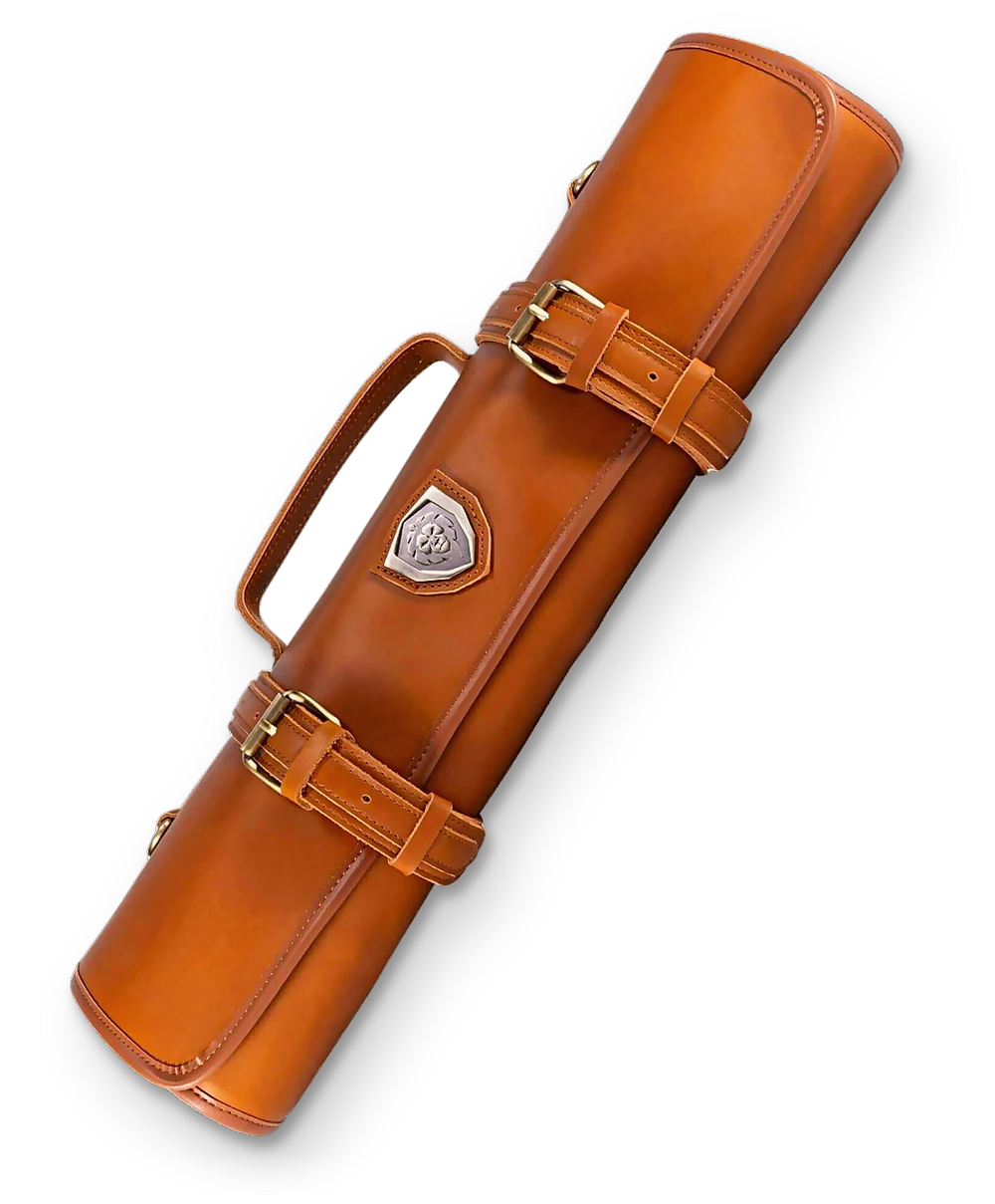 California Brown | Full Grain Leather | Vagabond Knife Roll | Dalstrong ©