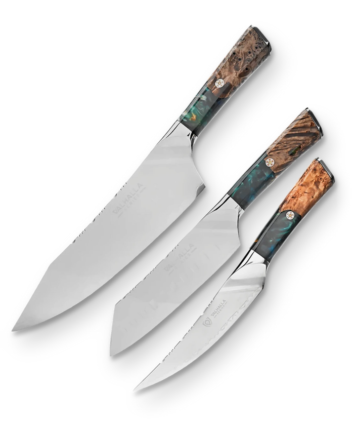 Dalstrong _ Valhalla Pro | 9.5" Chef Knife + 7" Santoku Knife + 6.5" Fillet Knife _ 1