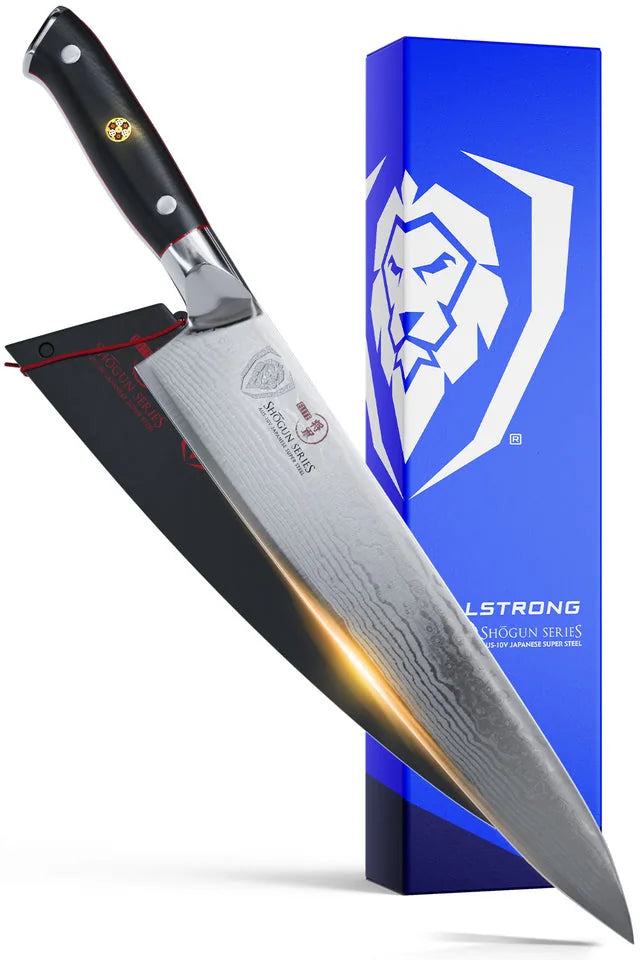 Shogun Series ELITE 9.5-inch chef’s knife with blade and handle visible