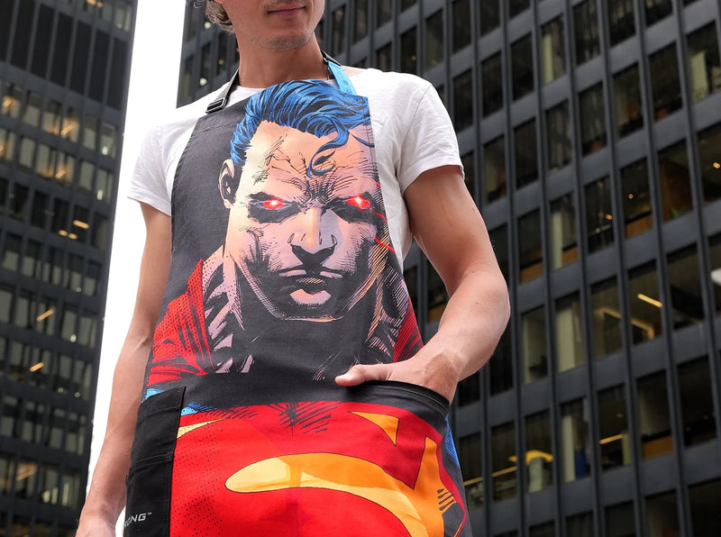 Chef's Apron | Superman™ Edition | Heat Vision | 100% Breathable Cotton | Dalstrong ©