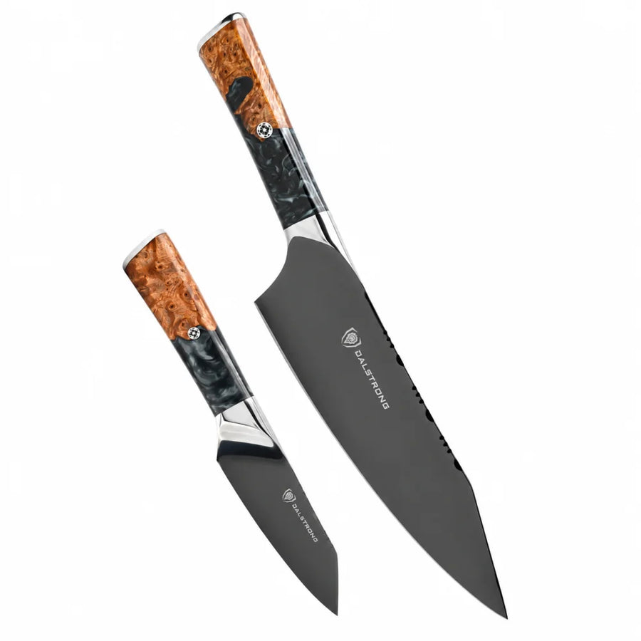 2 Piece Set | Chef Knife & Paring Knife | Valhalla Series | Ravenstone Edition | Dalstrong ©