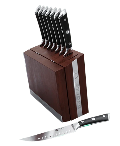 8-Piece Steak Knife Set with Storage Block 