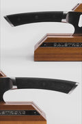 Meat Chopper 8" with Acacia Wood Stand