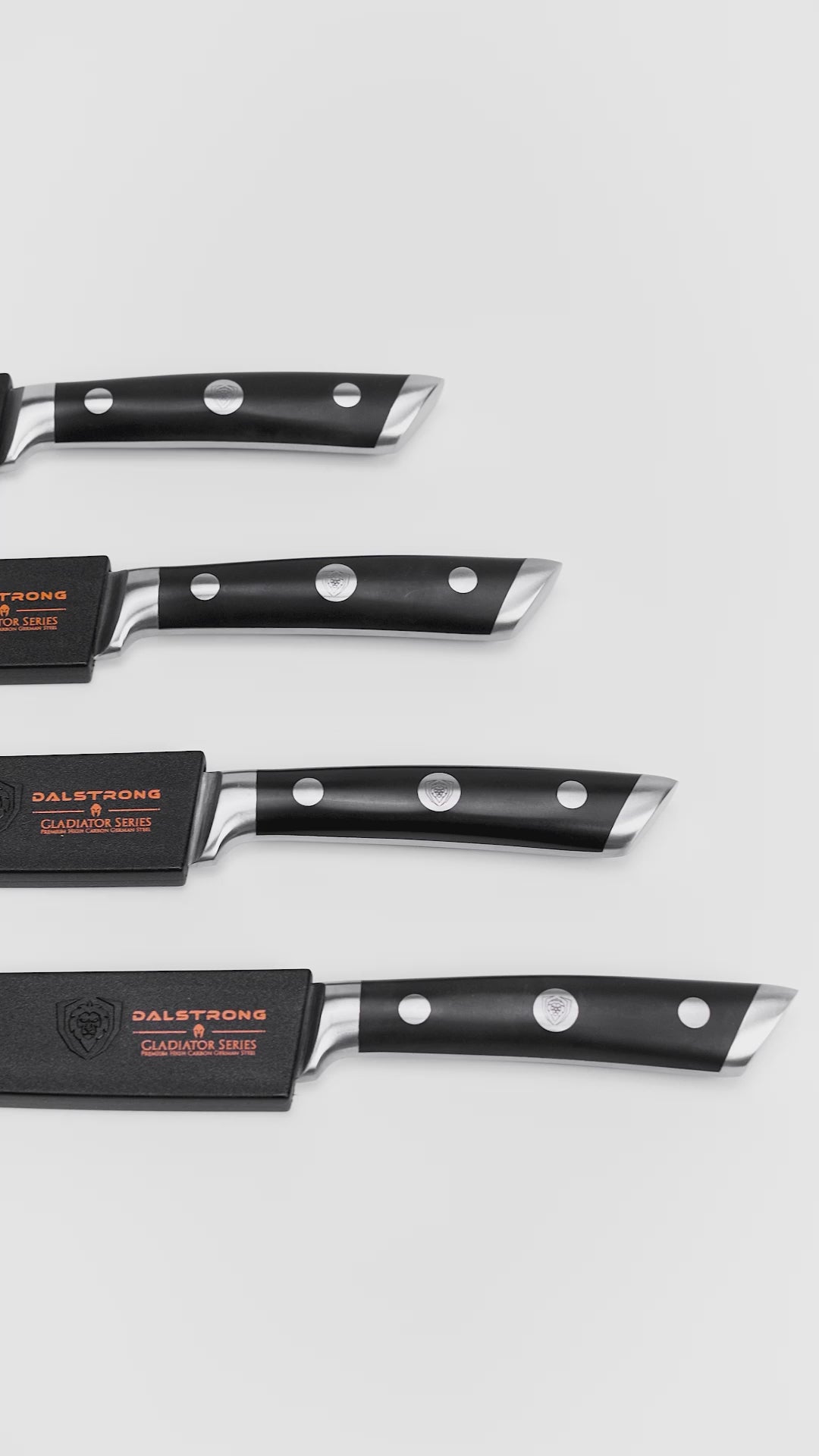 4-Piece Straight-Edge Steak Knife Set | Gladiator Series | NSF Certified | Dalstrong ©