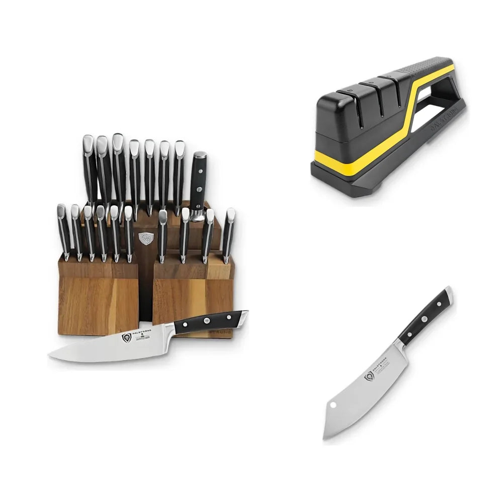 Upgrade Plus complete bundle: 18-piece Colossal knife set, Hornet sharpener, Gladiator Crixus - 2