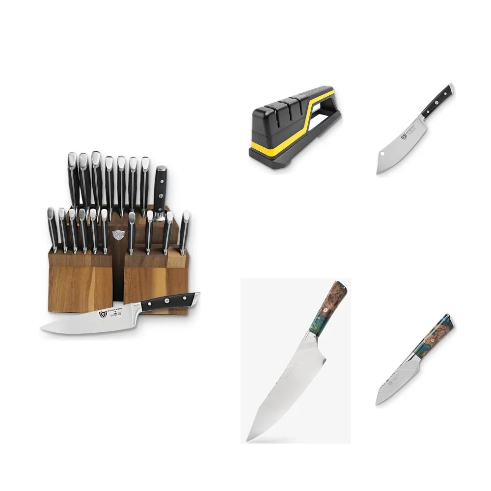 Upgrade Max complete bundle: 18-piece Colossal knife set, Hornet sharpener, Gladiator Crixus, Valhalla 9.5-inch chef knife, Valhalla paring knife - 2