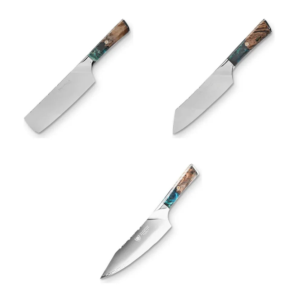 The Everyday Set complete bundle: Valhalla nakiri, Valhalla santoku, Valhalla 8-inch chef knife - 2