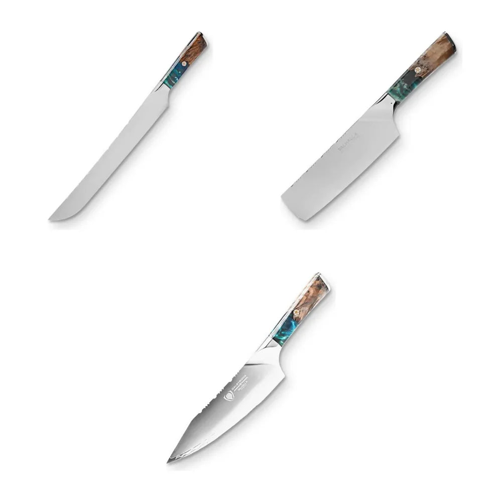The Holiday Set complete bundle: Valhalla slicer, Valhalla nakiri, Valhalla 8-inch chef knife - 2