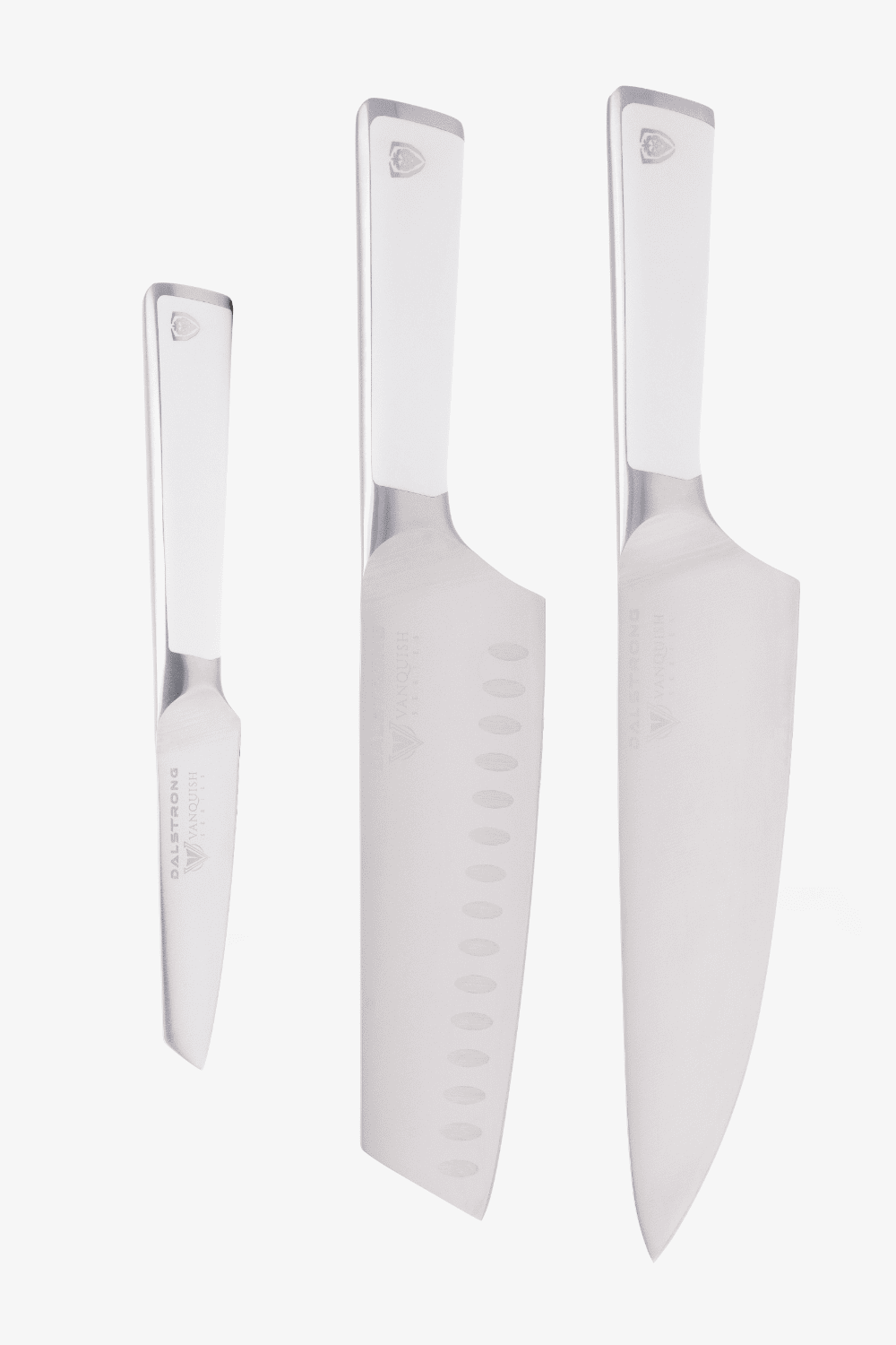 3-Piece Knife Set | White Handle | Vanquish Series | NSF Certified | Dalstrong ©