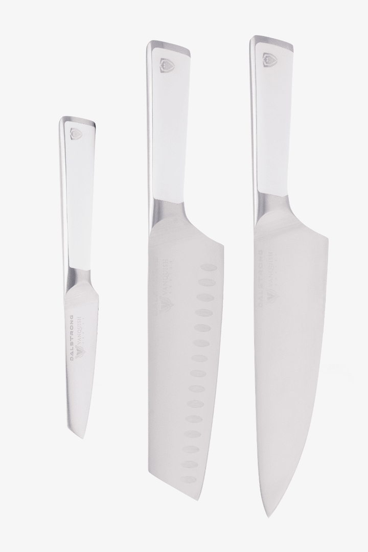 3-Piece Knife Set | White Handle | Vanquish Series | NSF Certified | Dalstrong ©