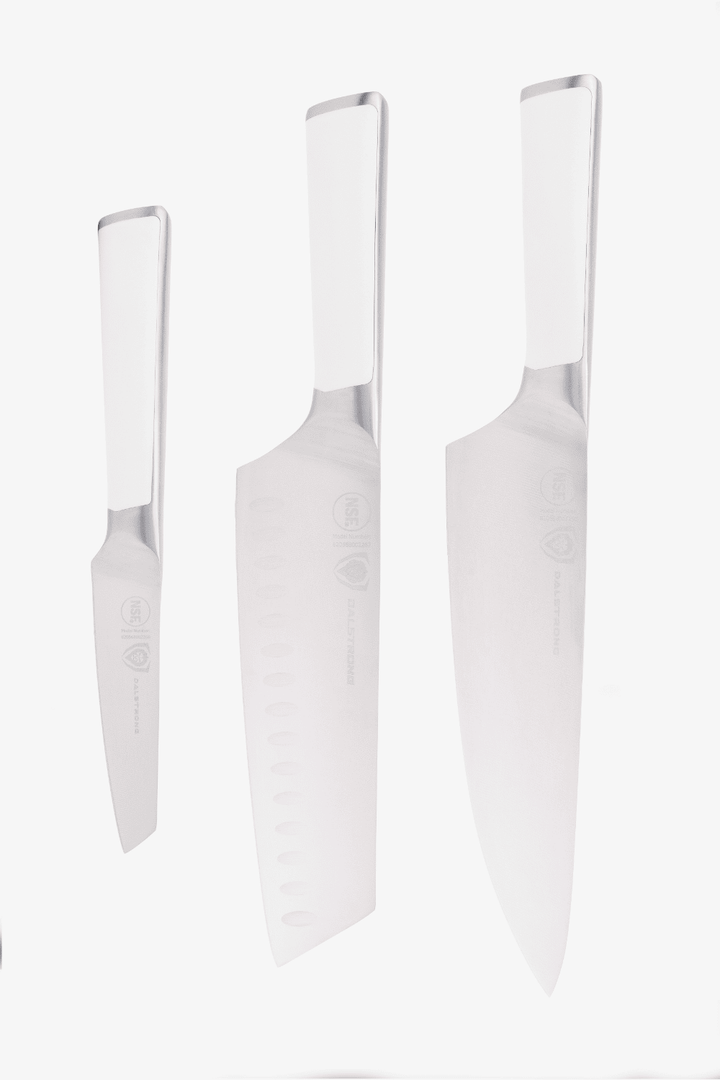 3-Piece Knife Set | White Handle | Vanquish Series | NSF Certified | Dalstrong ©