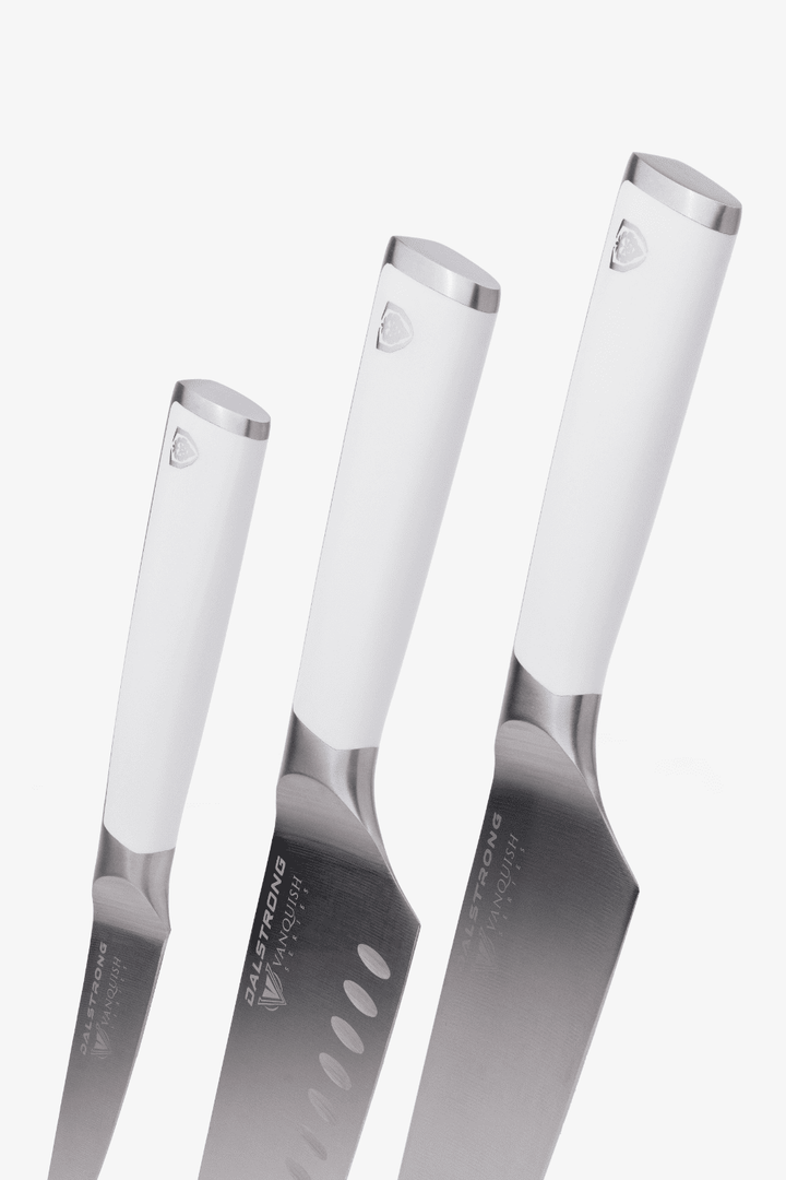 3-Piece Knife Set | White Handle | Vanquish Series | NSF Certified | Dalstrong ©