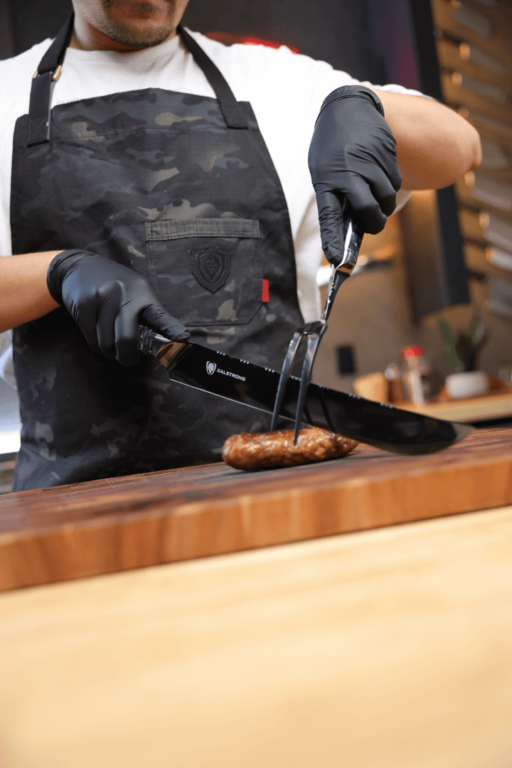 3 Piece Set | Slicing Knife, Fillet Knife & Meat Fork | Valhalla Series | Ravenstone Edition | Dalstrong ©