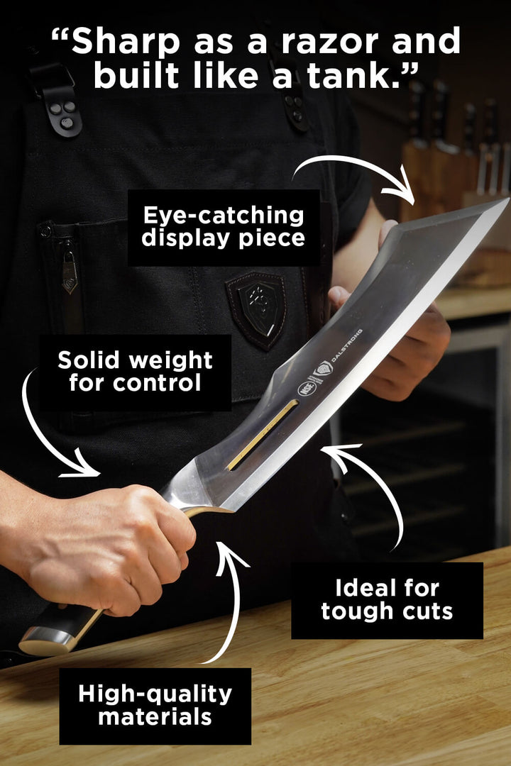 The Gladiator Bundle | 14" Annihilator Meat Cleaver with Stand + 8" Chef's Knife