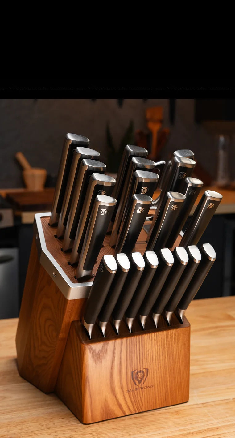 Vanquish block on a kitchen counter