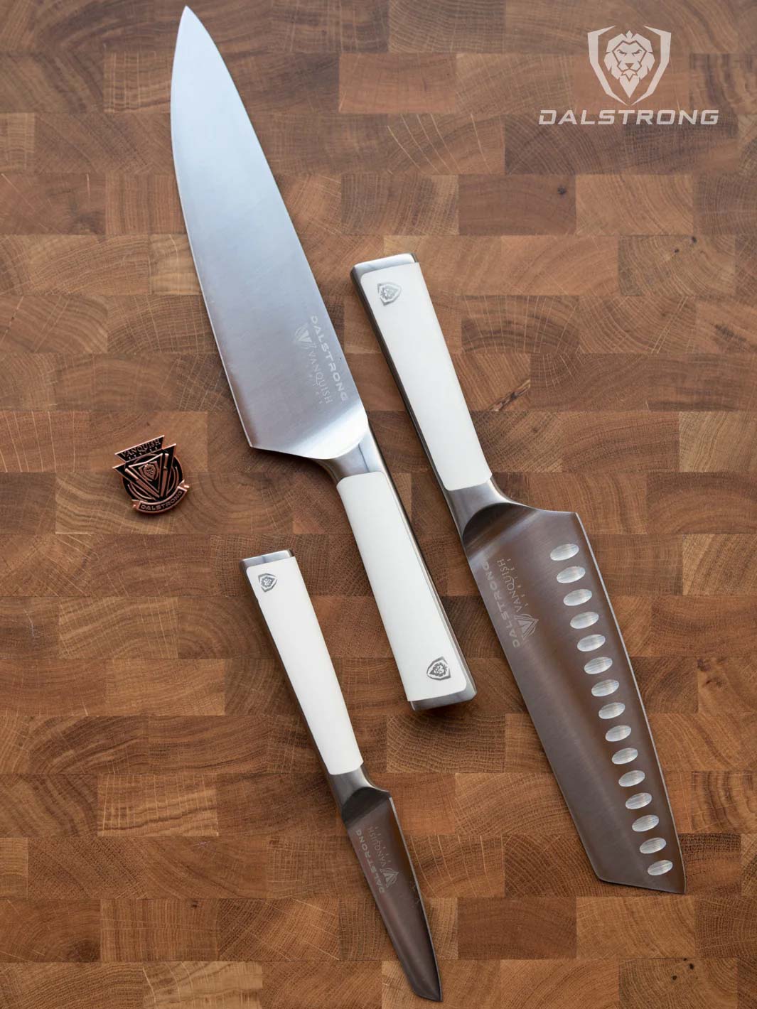 3-Piece Knife Set | White Handle | Vanquish Series | NSF Certified | Dalstrong © 9