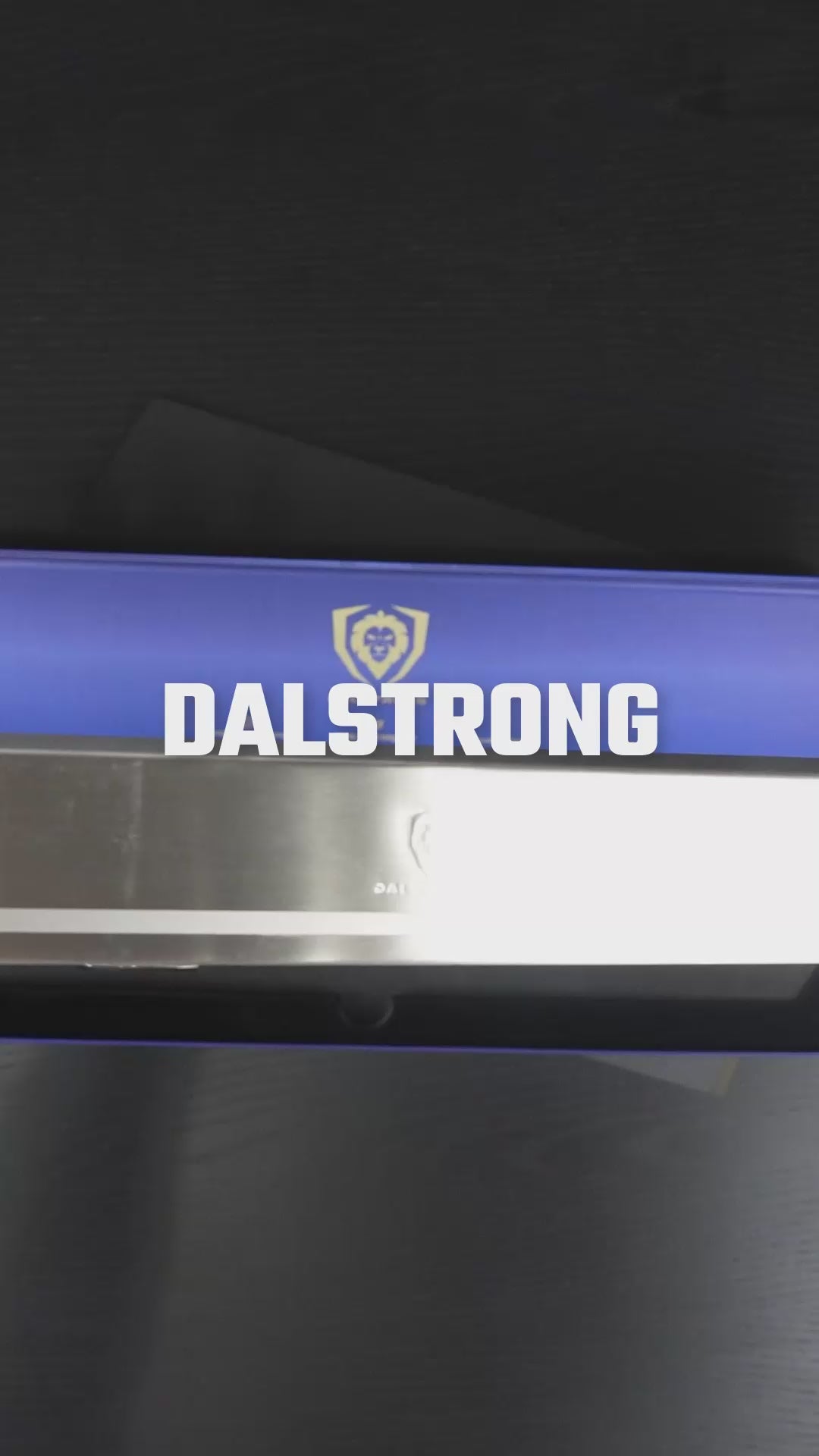 Unboxing the Dalstrong magnetic bar stainless wall knife holder.