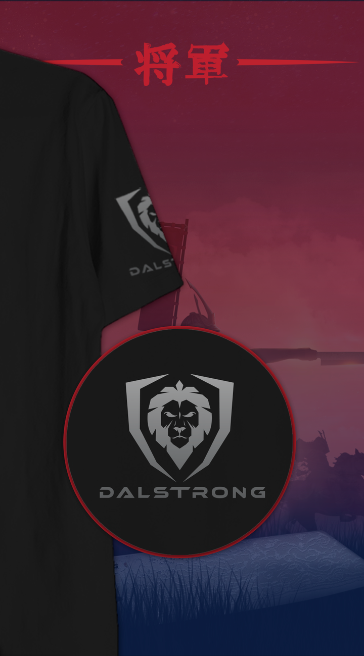 Dalstrong the shogun series war dance tee black with dalstrong name and logo.