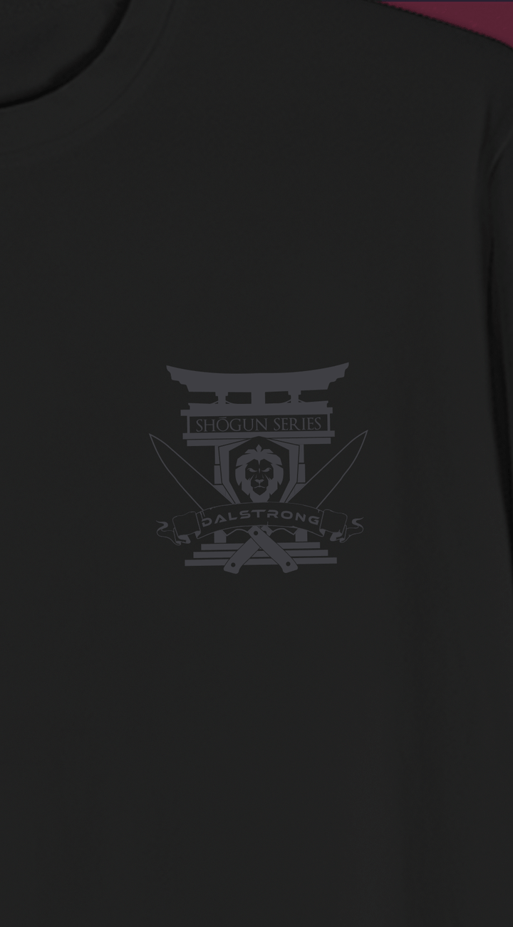 Dalstrong the shogun series regal warrior tee black front design.