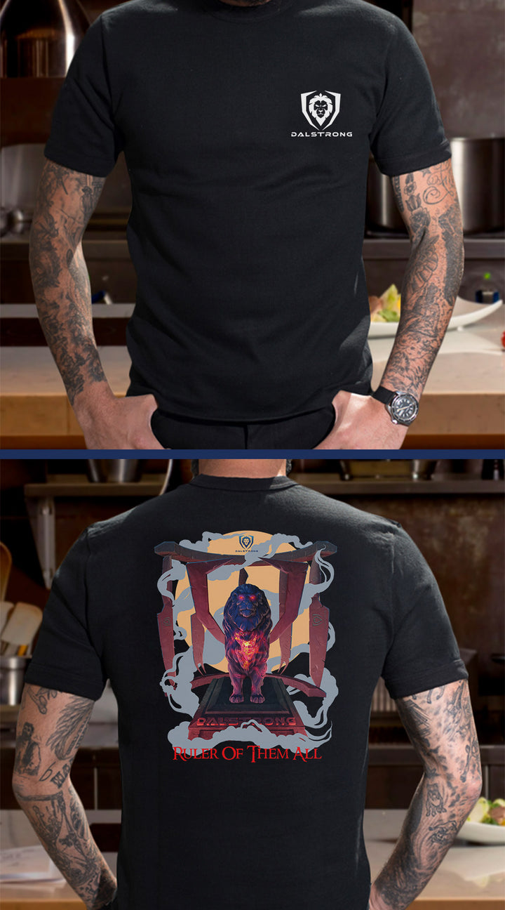 Dalstrong ruler of them all tee black front and back preview.