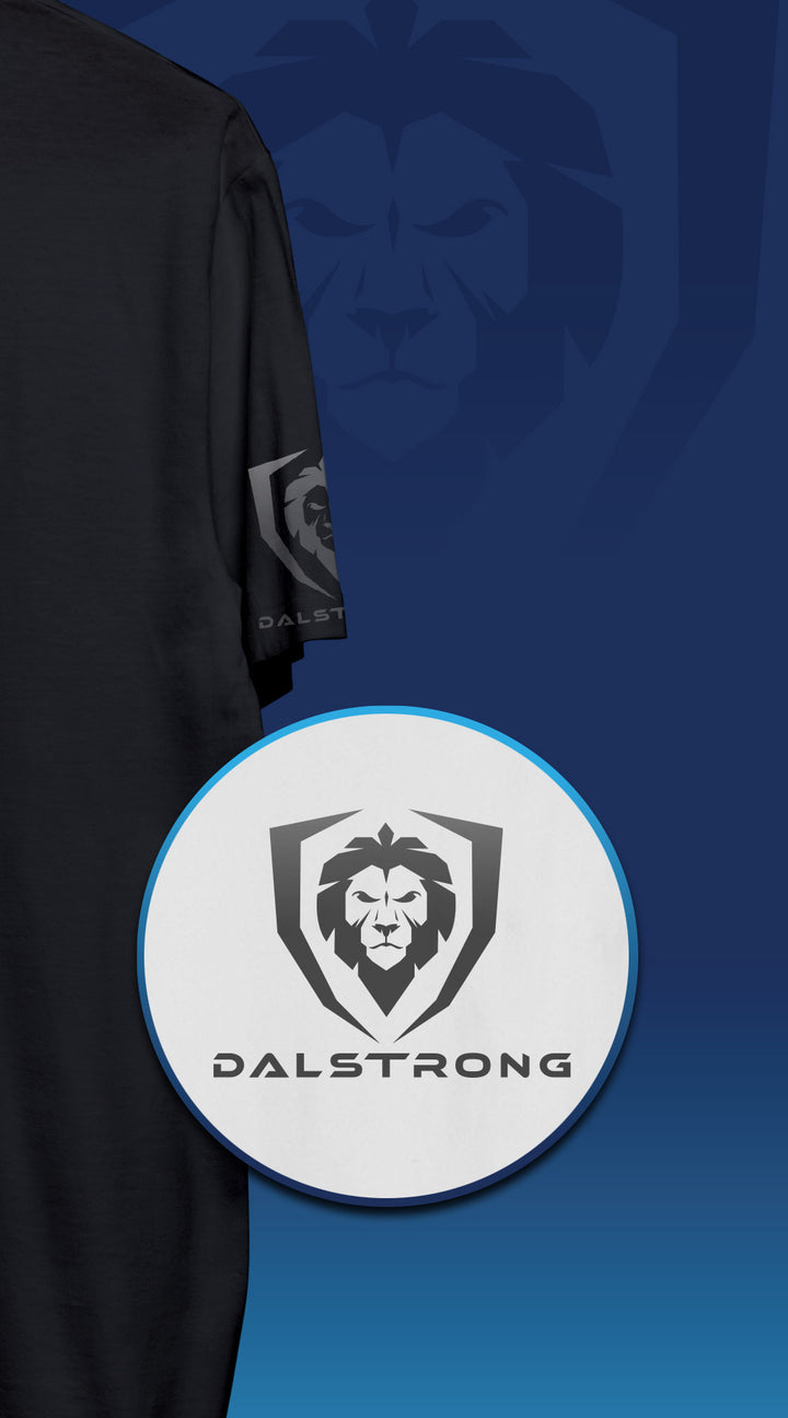 Dalstrong light your fire tee black with dalstorng name and logo.