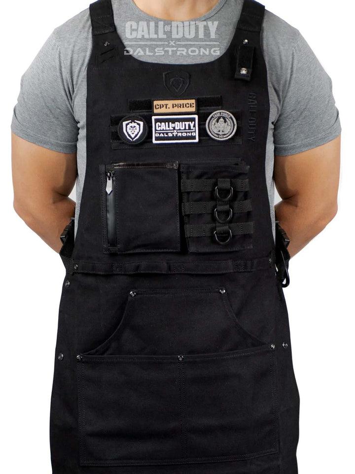 Dalstrong call of duty canvas chef apron black waxed canvas.