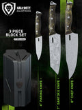 3-Piece Knife Set with Block