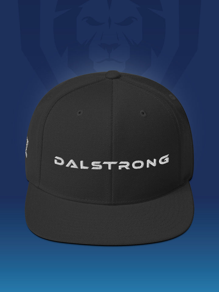 Dalstrong apparel make it snappy snapback hat front to back logo.