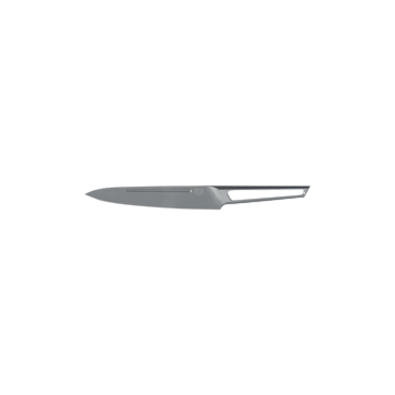 Dalstrong crusader series 6 inch utility knife with german steel handle in all angles.
