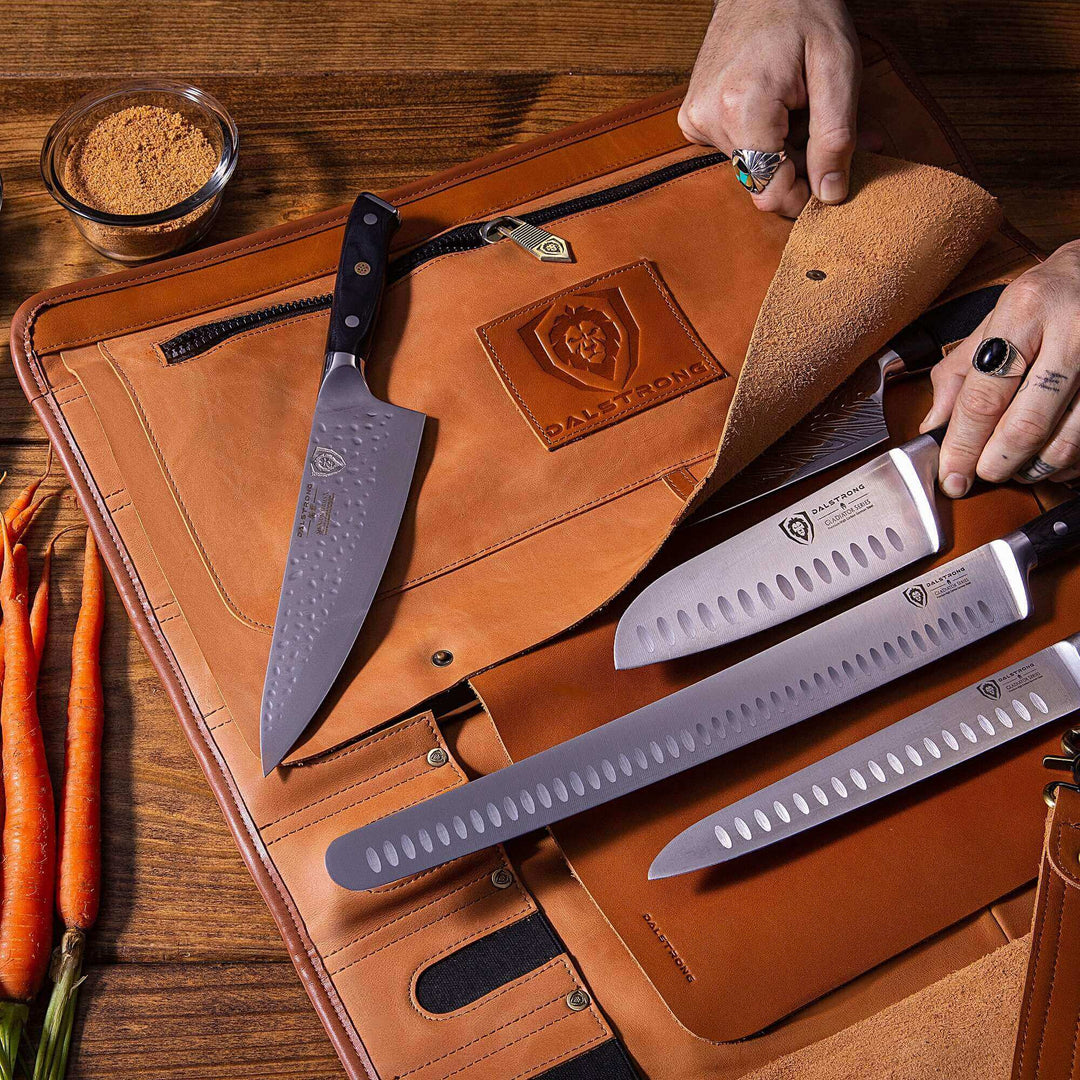 Professional Chef Knife Set with Roll-up Knife Bag